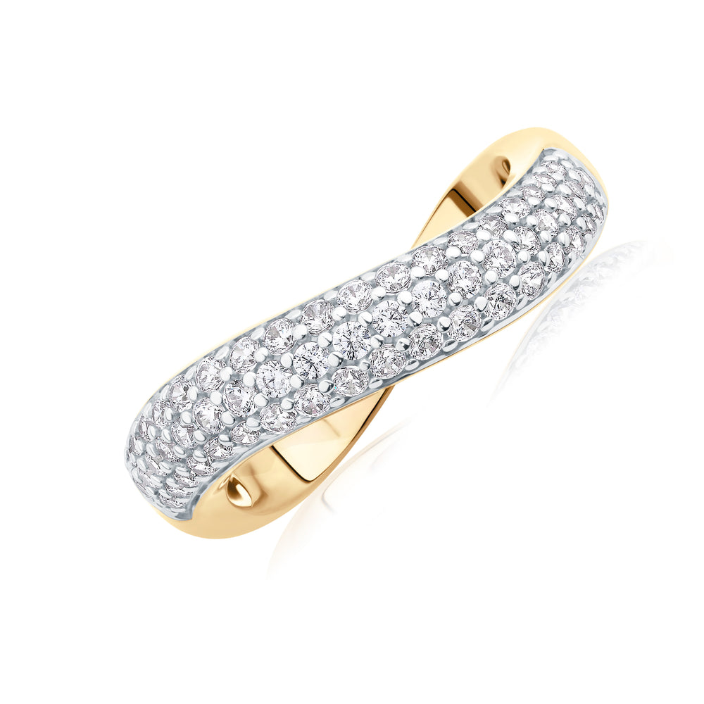 DUO Dress ring with 0.53 carats* of Signature Simulants in 18 carat yellow gold vermeil
