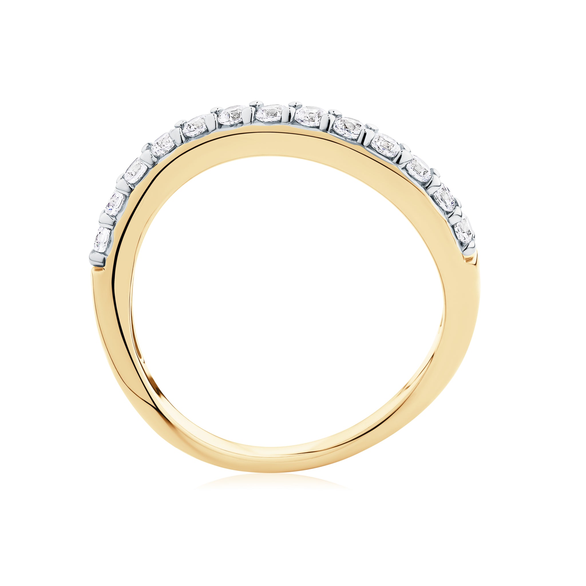 DUO Dress ring with 0.39 carats* of Signature Simulants in 18 carat yellow gold vermeil