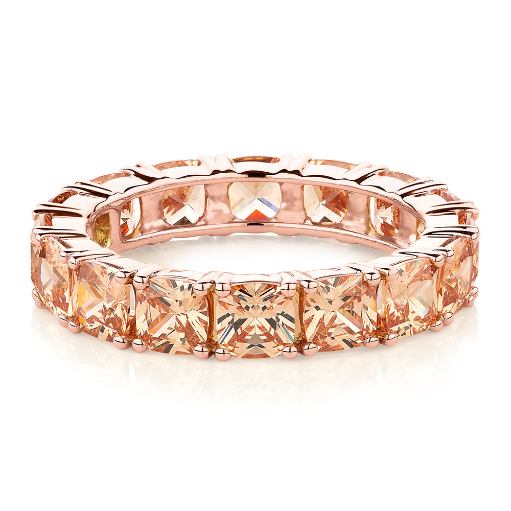 All-rounder eternity band with 4.00 carats* of diamond simulants in 10 carat rose gold
