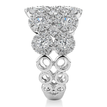 Celeste Dress ring with 1.87 carats* of diamond simulants in 10 carat white gold secondary view