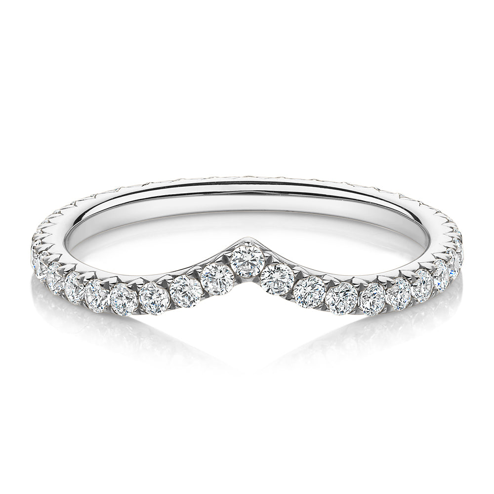 All-rounder eternity band with 0.57 carats* of diamond simulants in 10 carat white gold