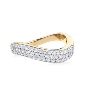 DUO Dress ring with 0.53 carats* of Signature Simulants in 18 carat yellow gold vermeil