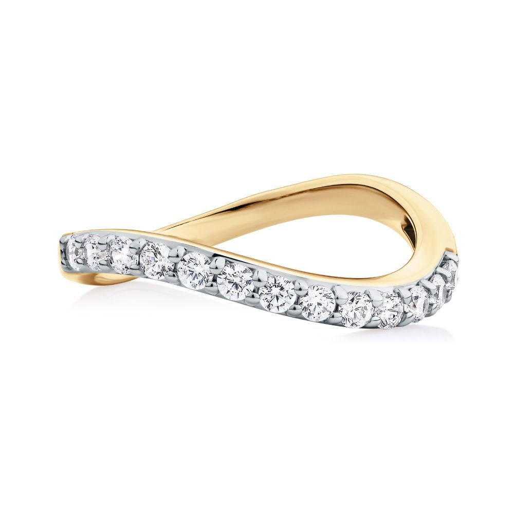 DUO Dress ring with 0.39 carats* of Signature Simulants in 18 carat yellow gold vermeil