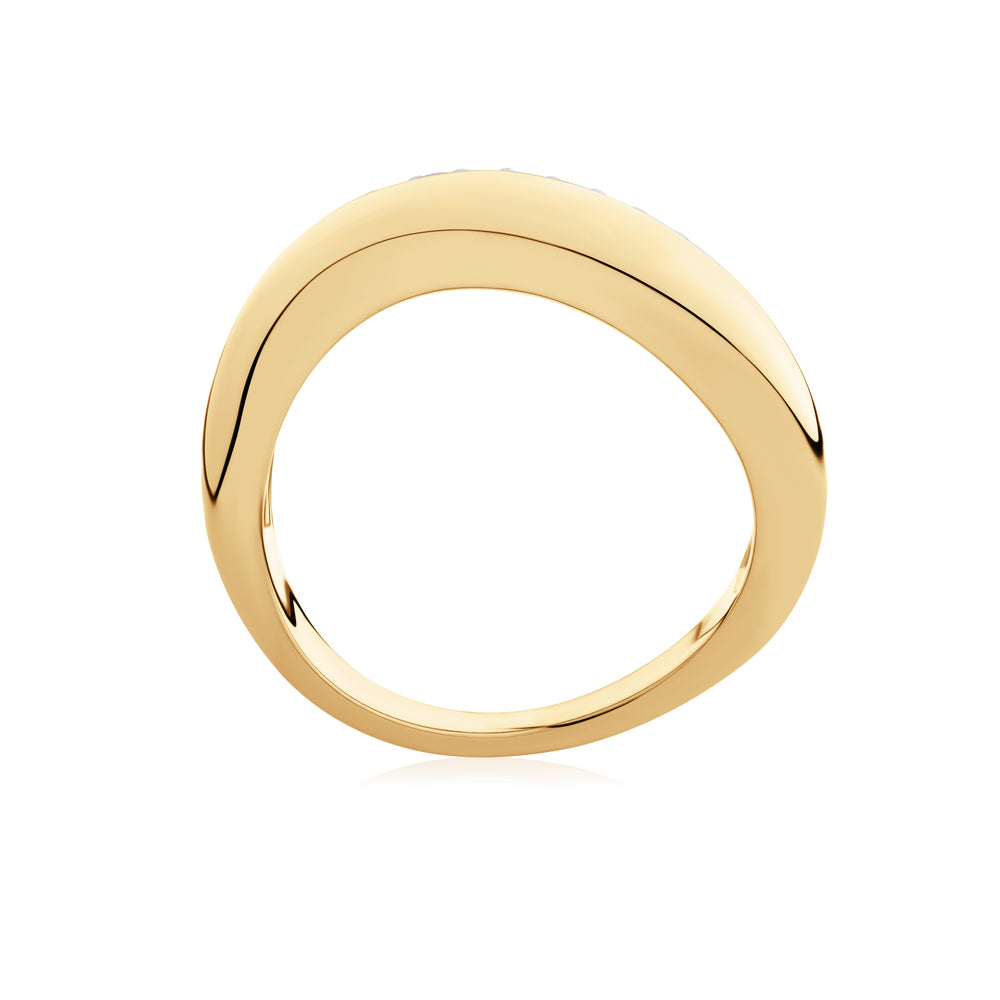 DUO Dress ring with 0.21 carats* of Signature Simulants in 18 carat yellow gold vermeil