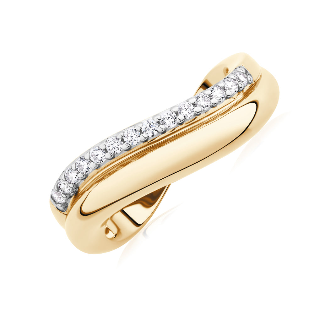 DUO Dress ring with 0.21 carats* of Signature Simulants in 18 carat yellow gold vermeil