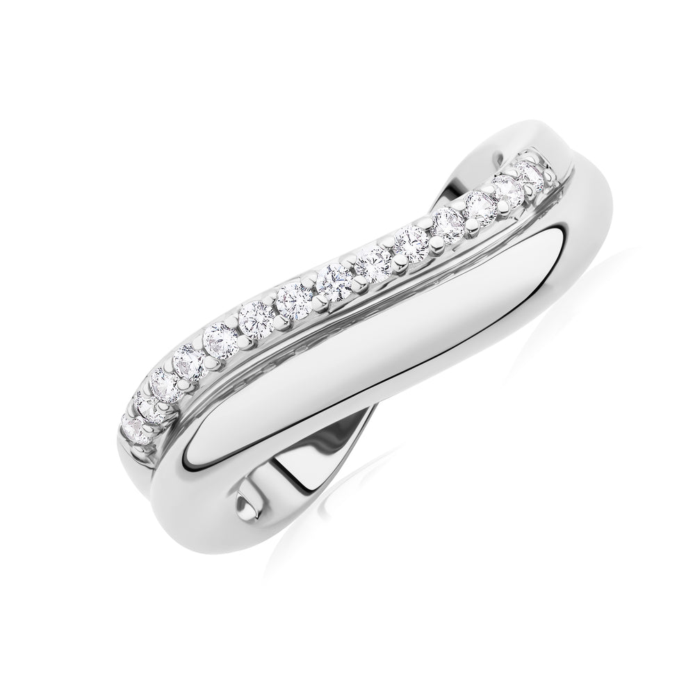 DUO Dress ring with 0.21 carats* of Signature Simulants in sterling silver