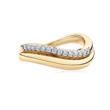 DUO Dress ring with 0.21 carats* of Signature Simulants in 18 carat yellow gold vermeil