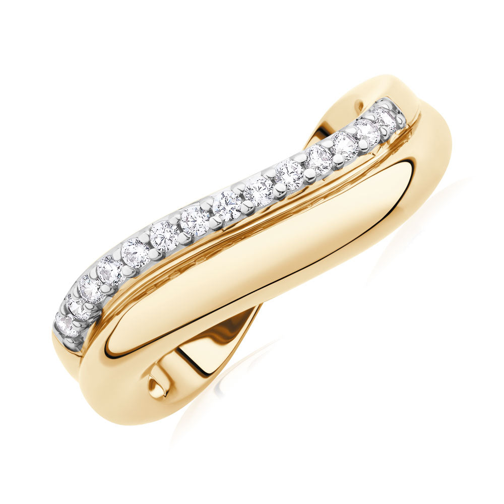DUO Dress ring with 0.21 carats* of Signature Simulants in 18 carat yellow gold vermeil