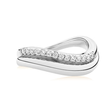 DUO Dress ring with 0.21 carats* of Signature Simulants in sterling silver