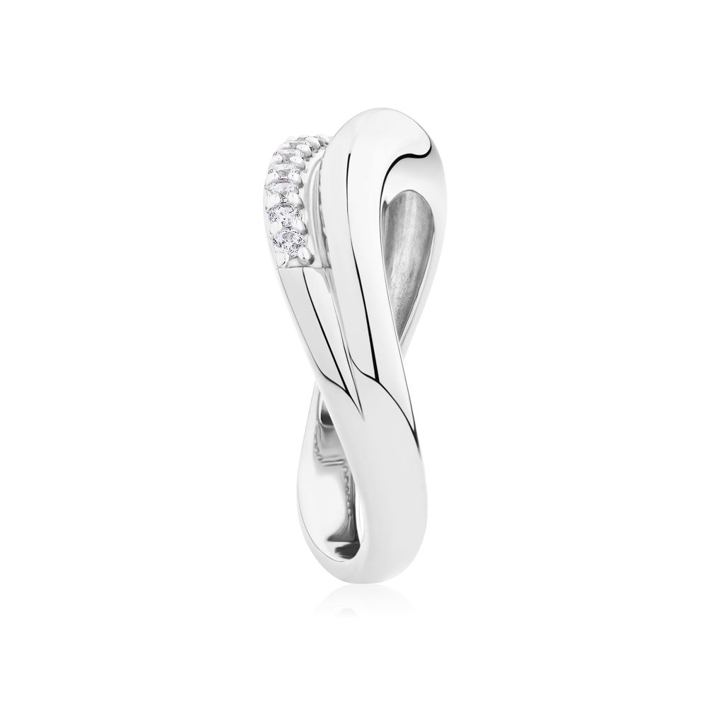 DUO Dress ring with 0.21 carats* of Signature Simulants in sterling silver