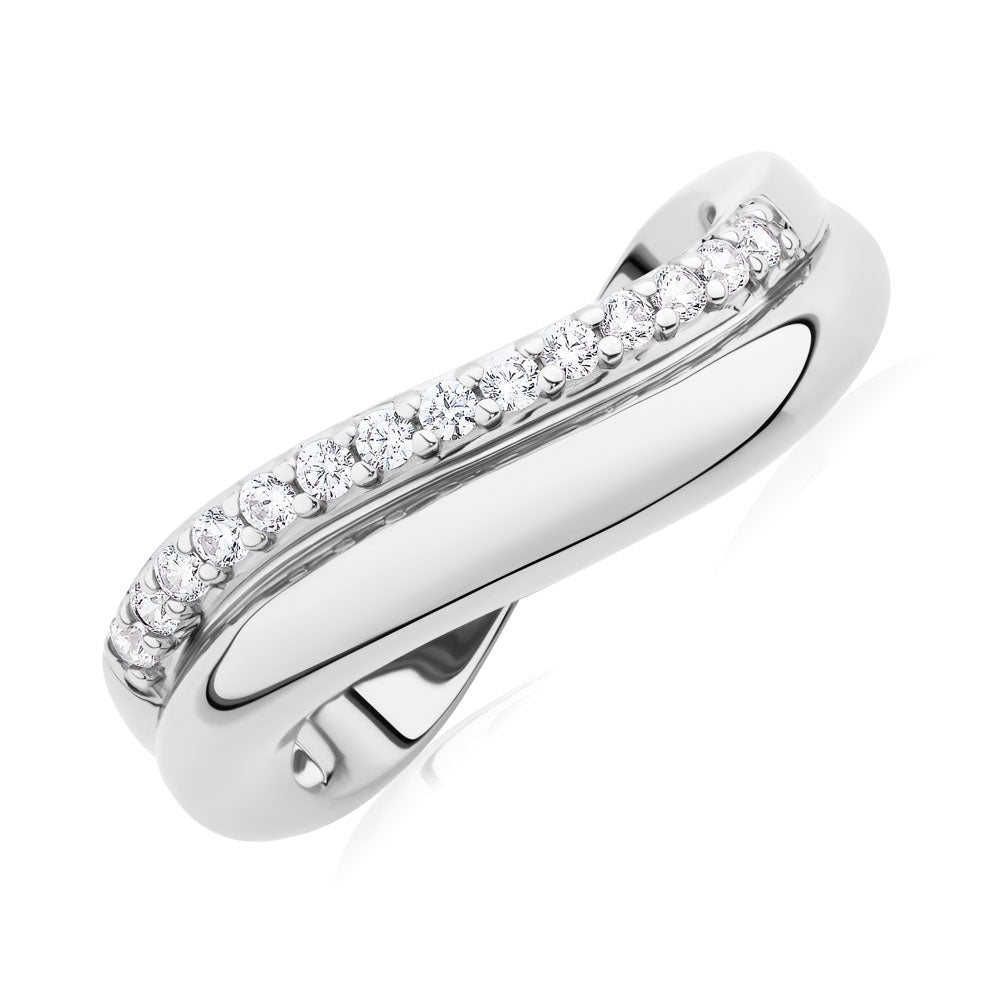 DUO Dress ring with 0.21 carats* of Signature Simulants in sterling silver