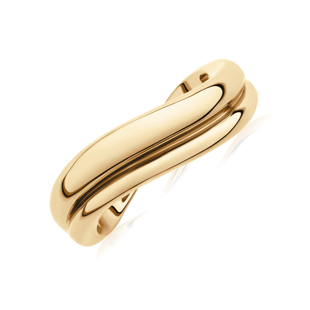 DUO Dress ring in 18 carat yellow gold vermeil