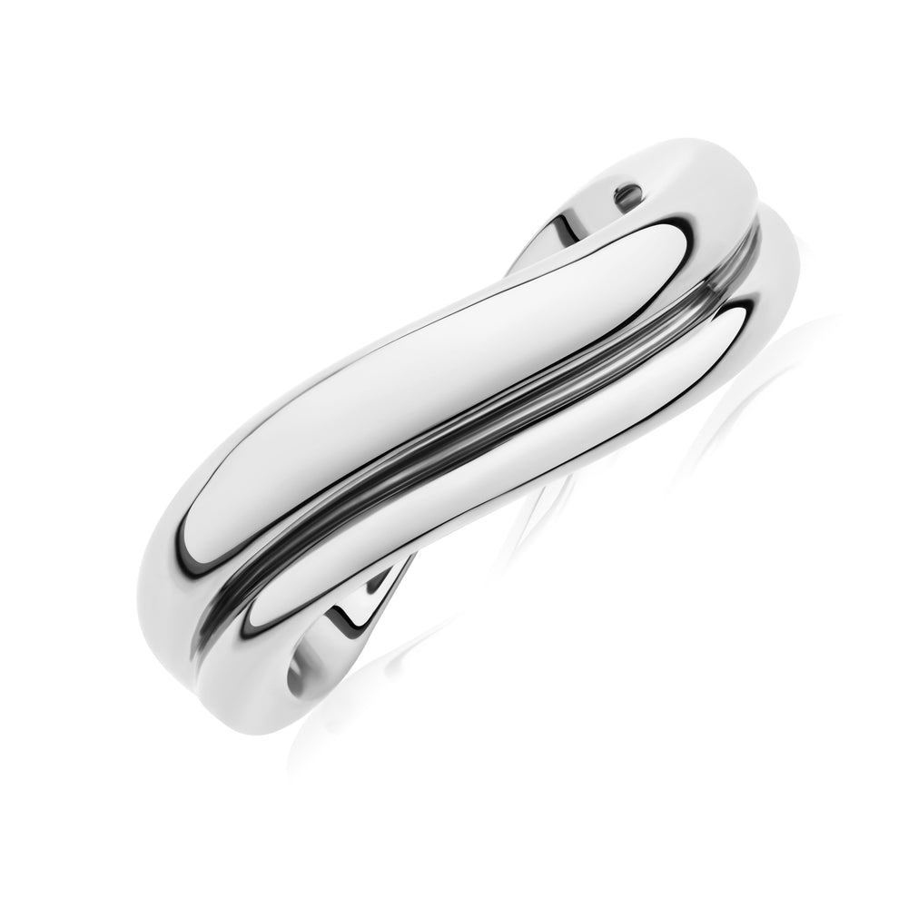 DUO Dress ring in sterling silver