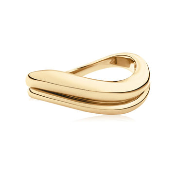 DUO Dress ring in 18 carat yellow gold vermeil