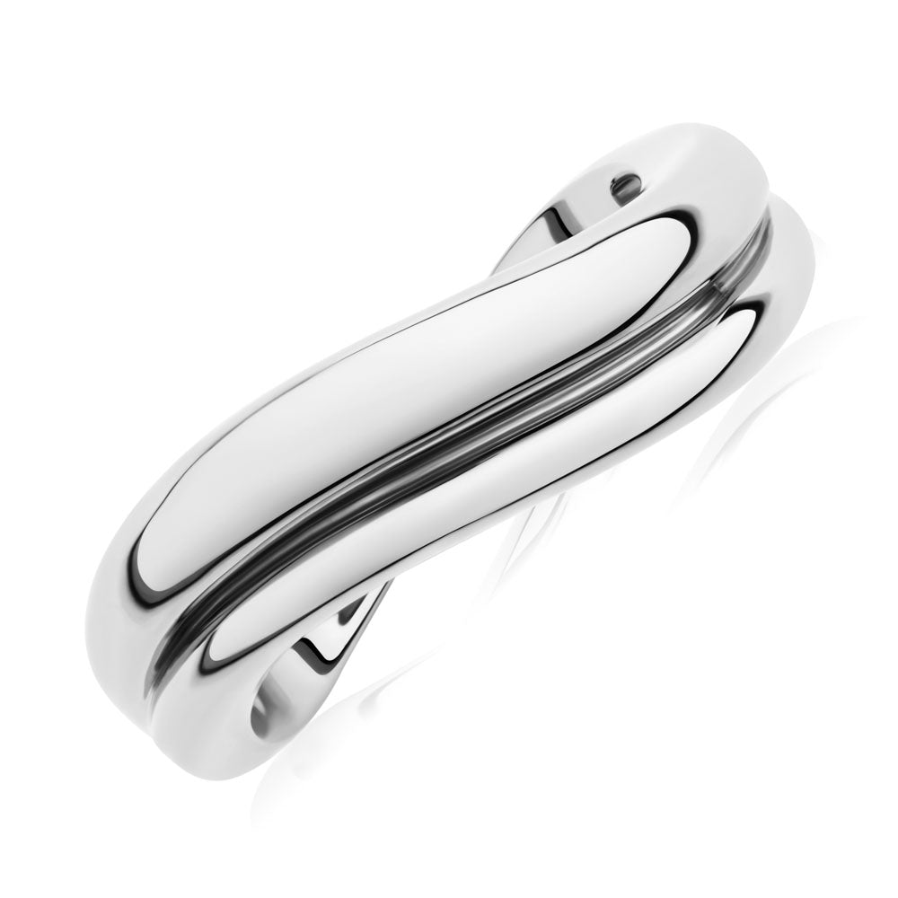 DUO Dress ring in sterling silver