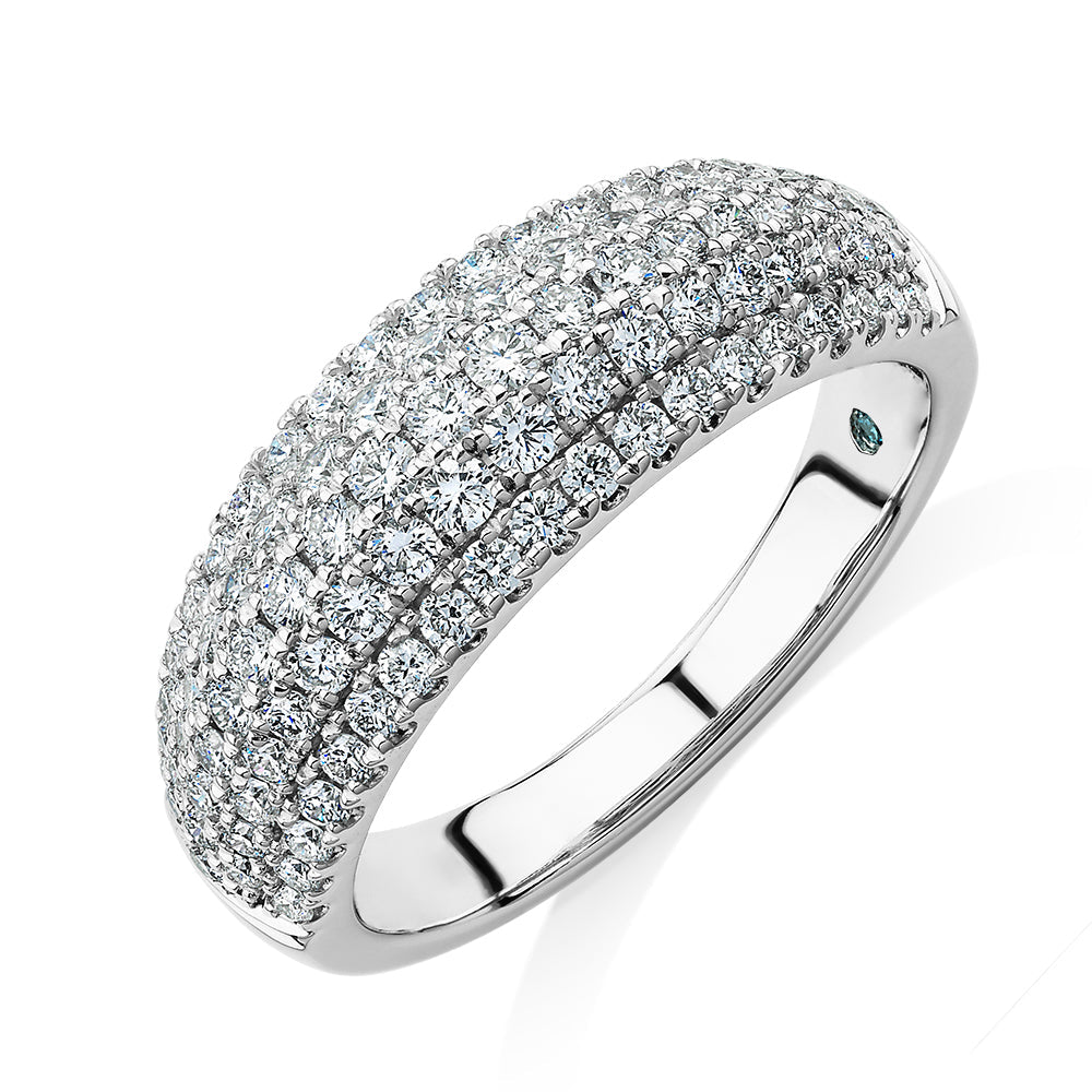 Premium Lab-Grown Diamond, 1.00 carat TW round brilliant dress ring in 18 carat white gold