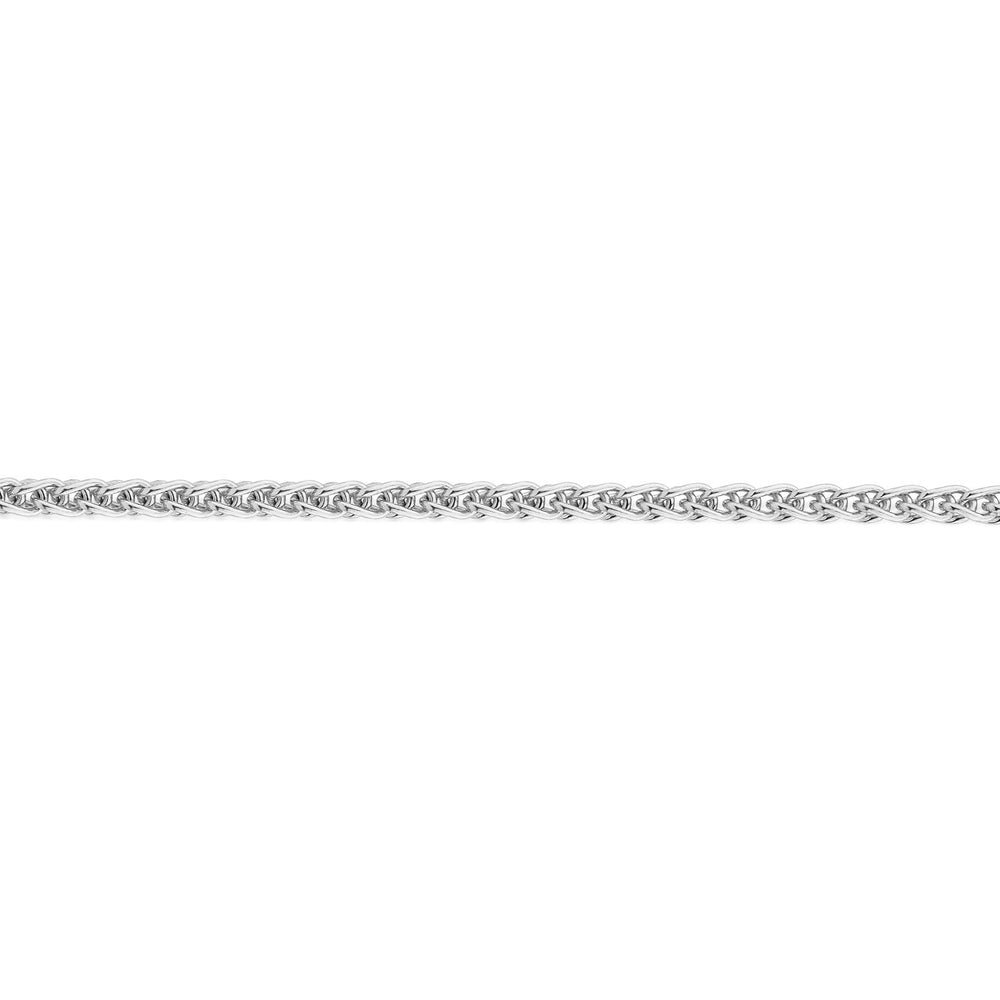 55CM adjustable wheat chain in 10 carat white gold