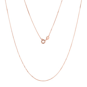 40cm box chain in 10 carat rose gold