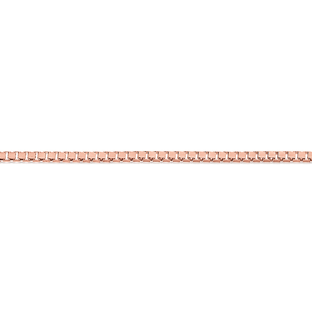 40cm box chain in 10 carat rose gold