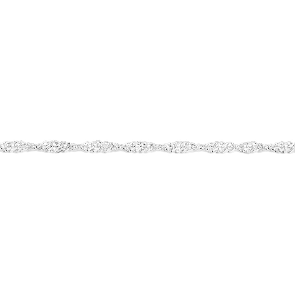 40CM singapore chain in 10 carat white gold