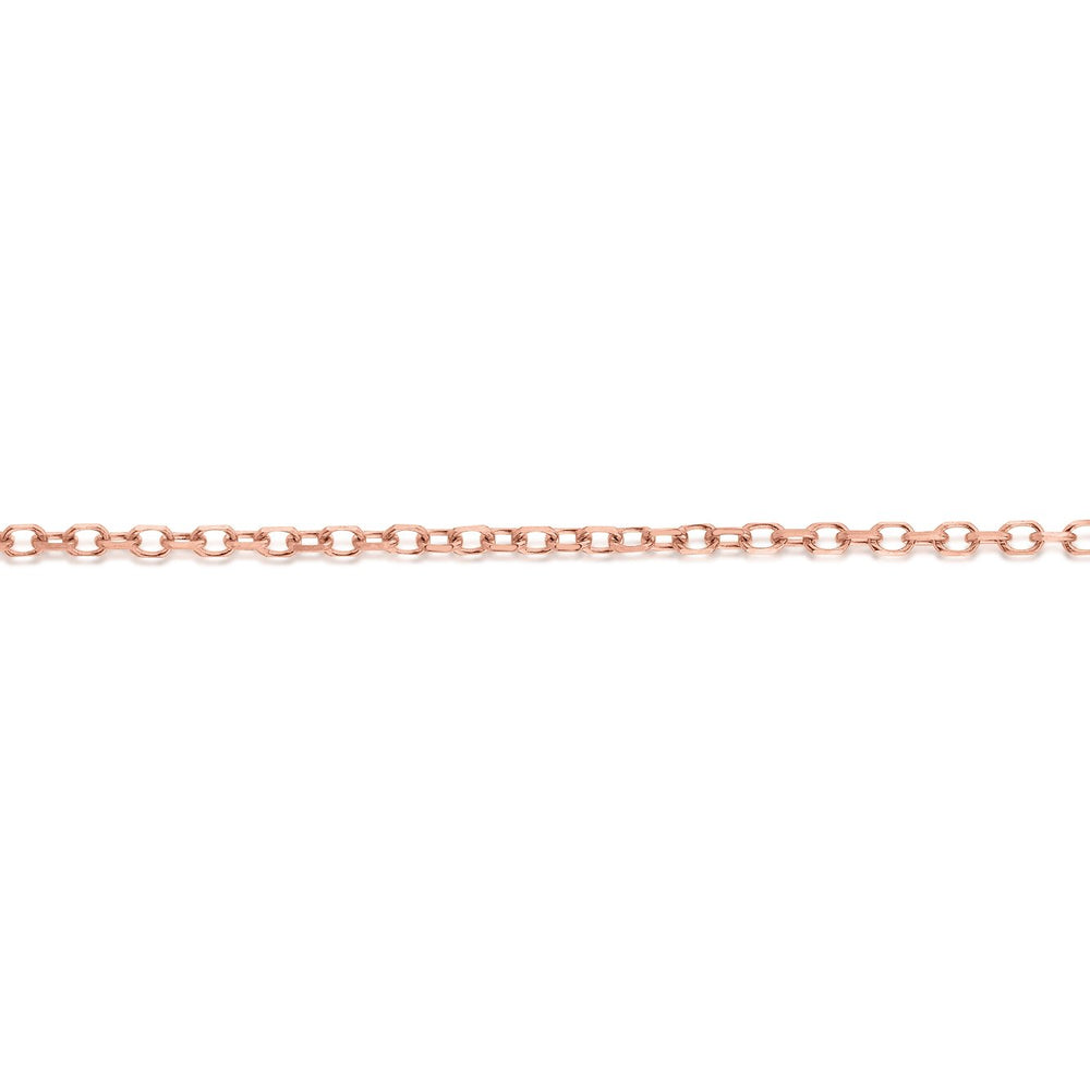 45CM adjustable cable chain in 10 carat rose gold