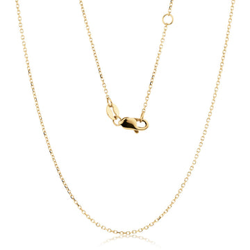 45CM adjustable cable chain in 10 carat yellow gold