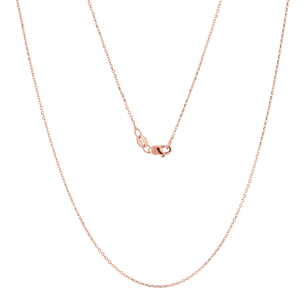 45cm cable chain in 10 carat rose gold