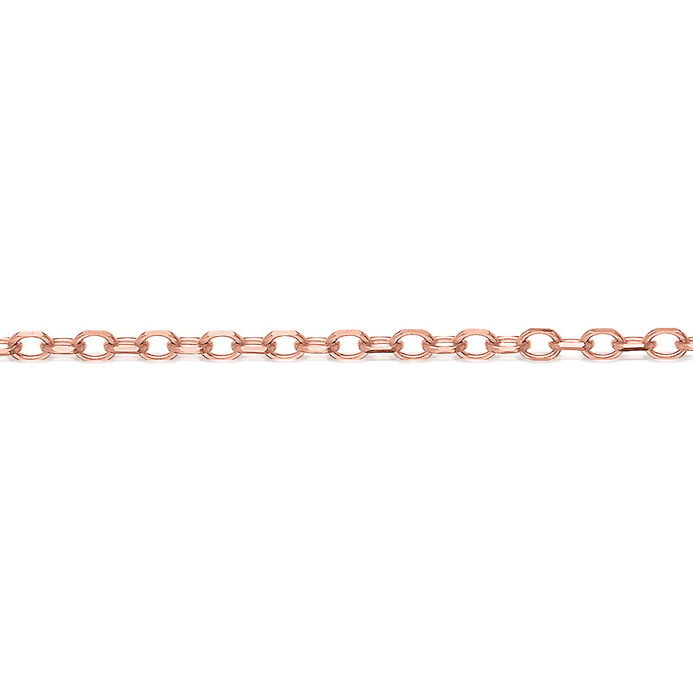 45cm cable chain in 10 carat rose gold