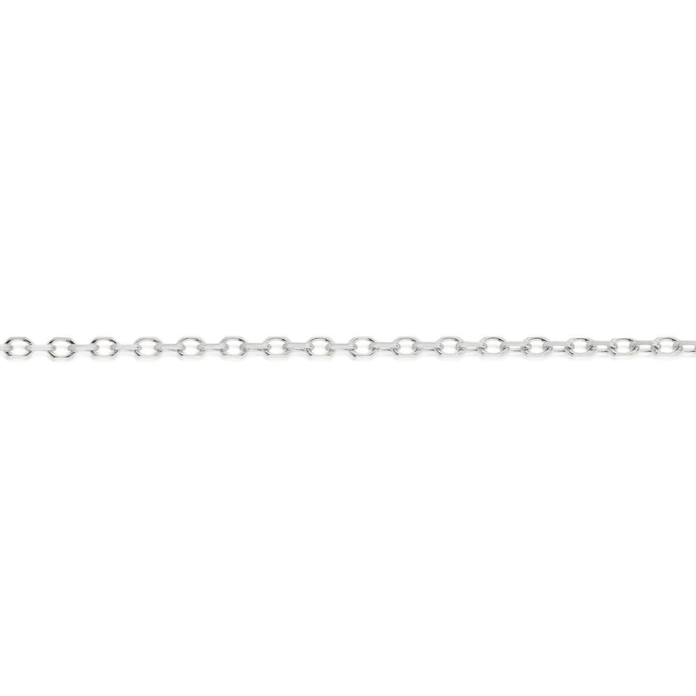 40CM cable chain in 10 carat white gold