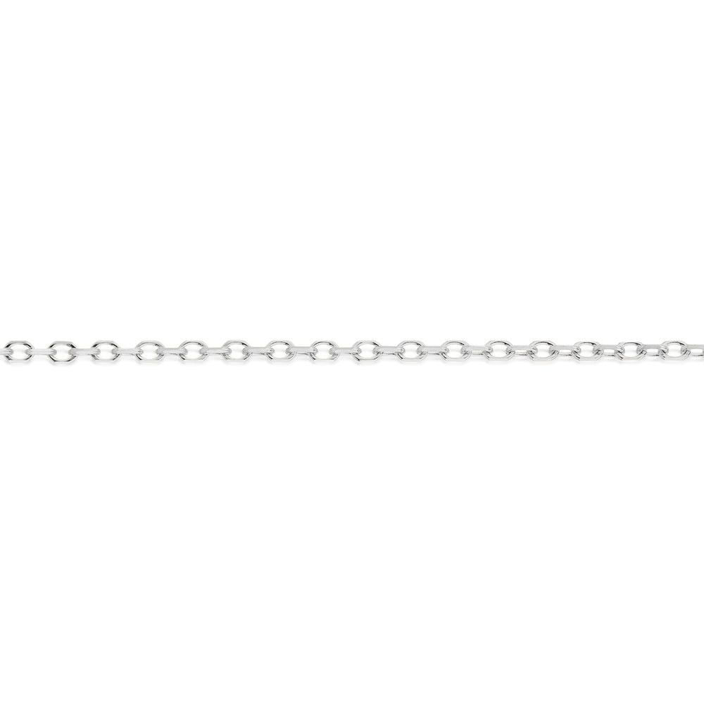 50CM cable chain in 10 carat white gold