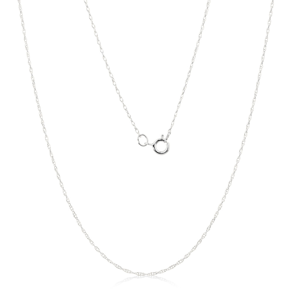 45CM rope chain in 14 carat white gold
