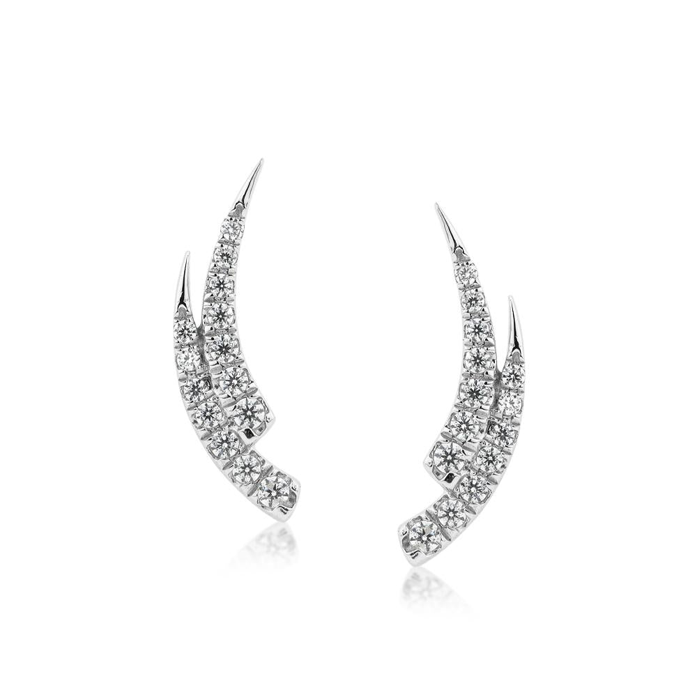 Round Brilliant stud earrings in 10 carat white gold – Secrets Shhh