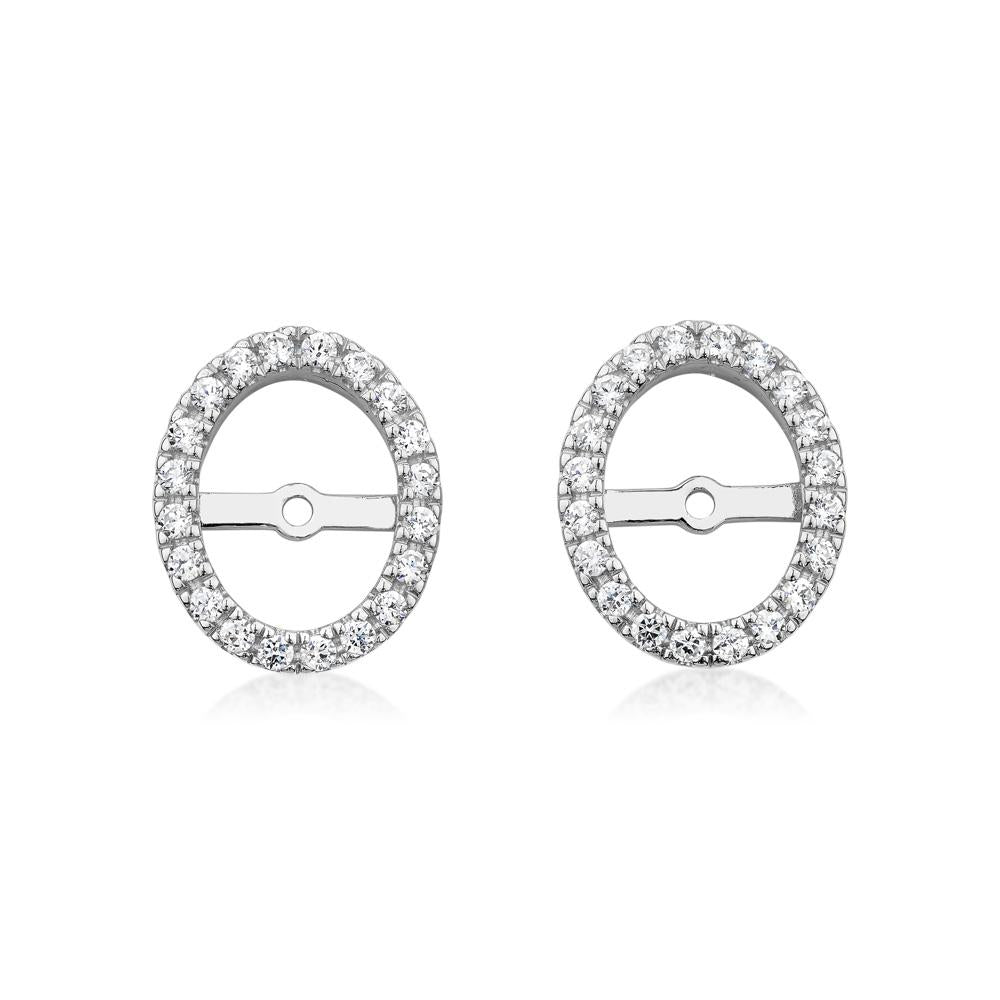 Halo earring enhancer with 0.4 carats* of diamond simulants in sterling silver