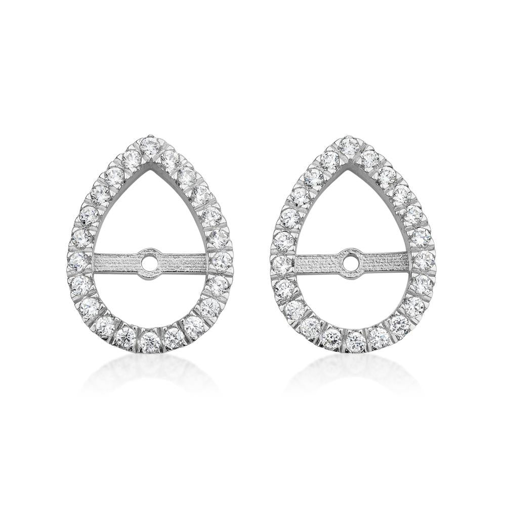 Halo earring enhancer with 0.44 carats* of diamond simulants in sterling silver