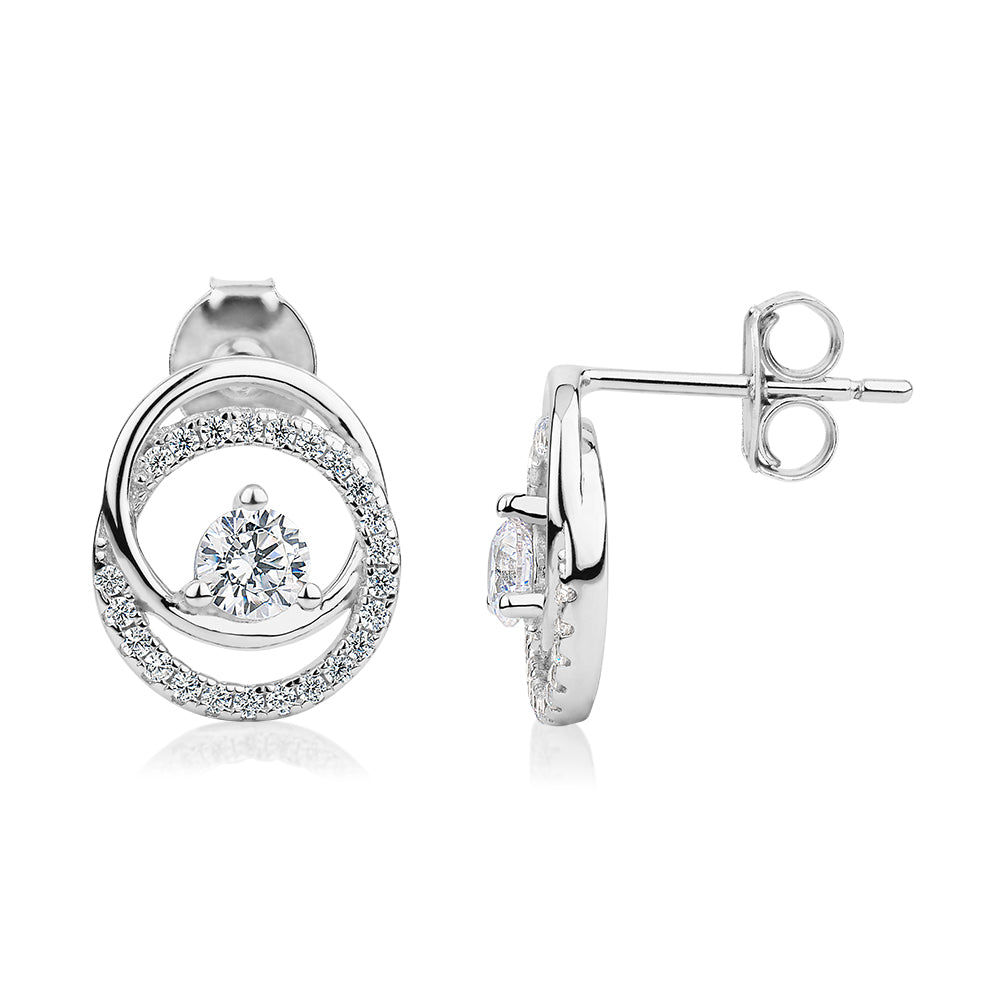Fancy store silver earrings