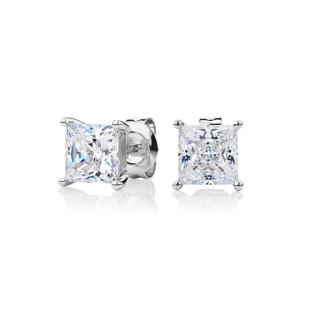 2 ct diamond earrings princess cut deals