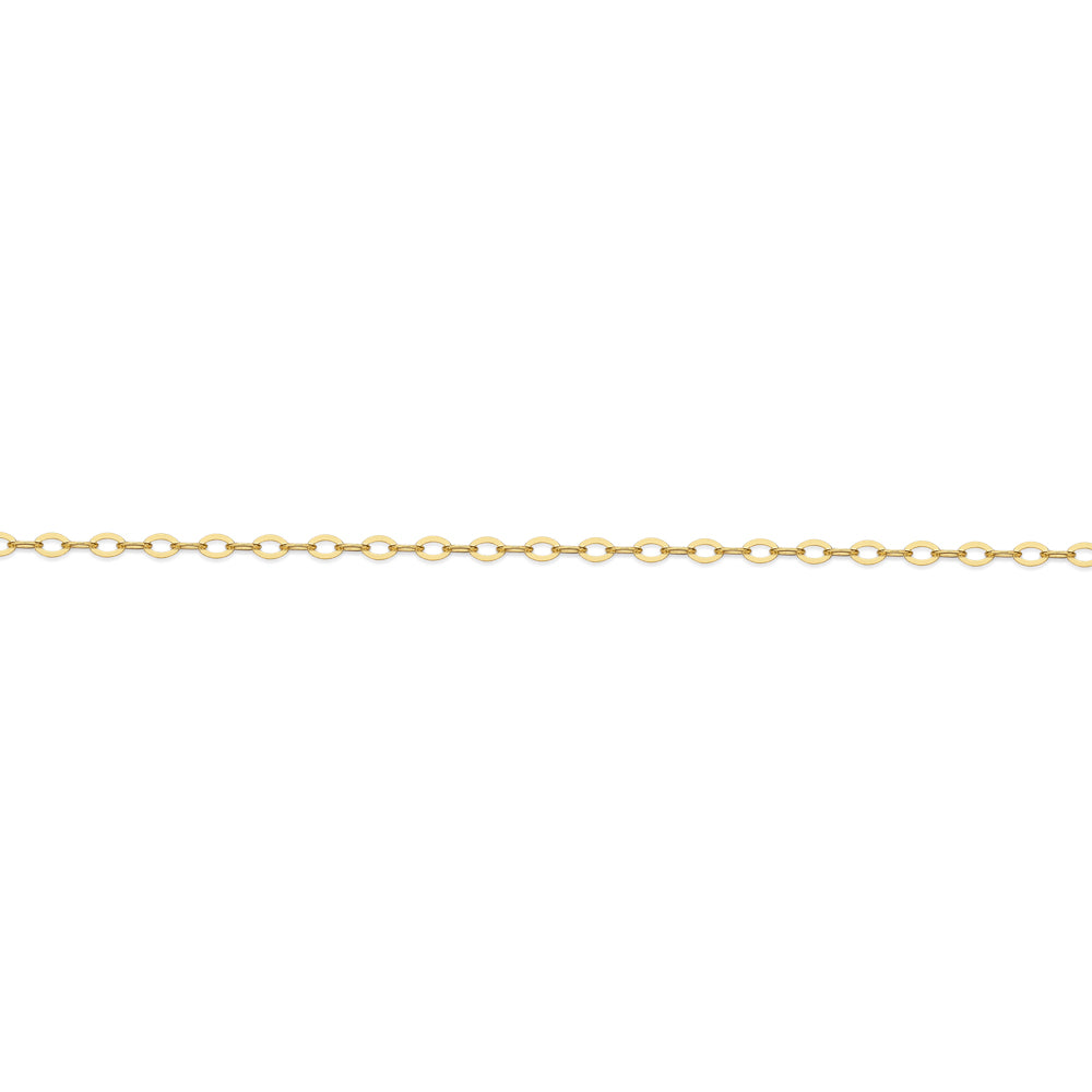 10ct Gold Open Round Rolo Chain in Yellow Gold