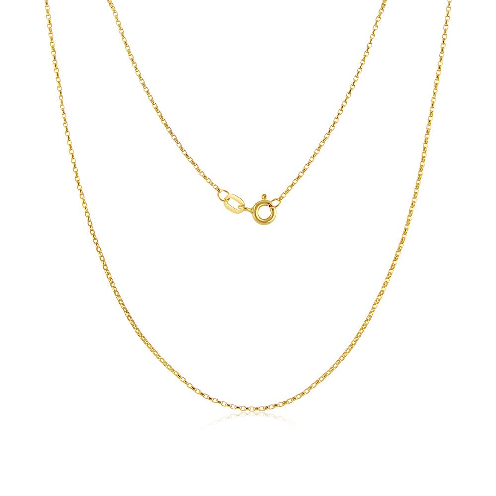 45cm rolo chain in 10 carat yellow gold