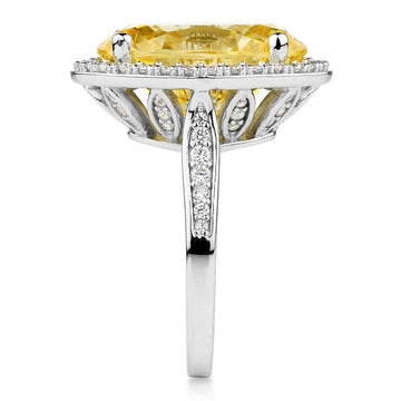 Dress ring with 10.1 carats* of diamond simulants in sterling silver secondary view