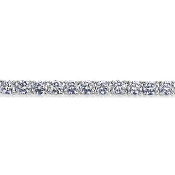 Round Brilliant necklace with 34.96 carats* of diamond simulants in sterling silver secondary view