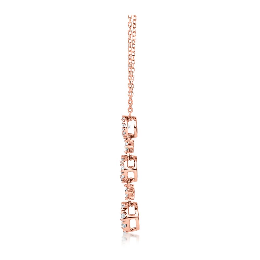 Celeste Round Brilliant Pendant with 0.63 carats* of diamond simulants in 10 carat rose gold