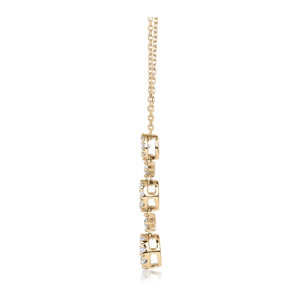 Celeste Round Brilliant Pendant with 0.63 carats* of diamond simulants in 10 carat yellow gold