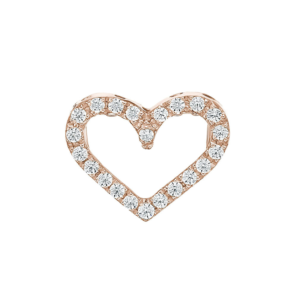 Heart pendant in 10 carat rose gold