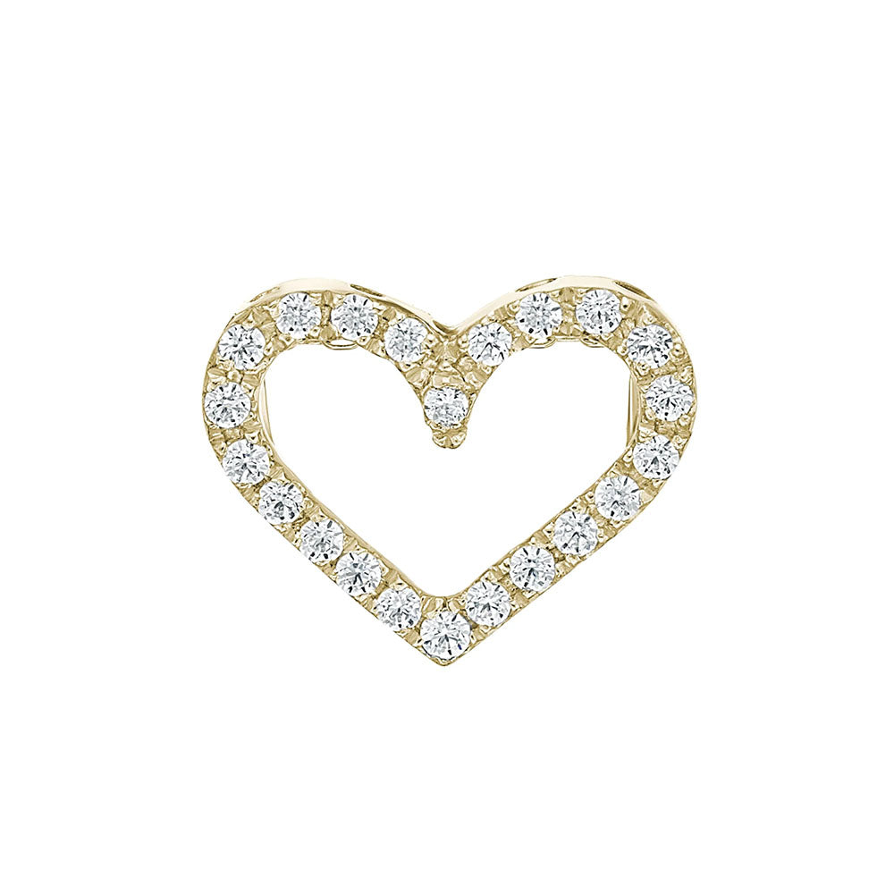 Heart pendant in 10 carat yellow gold
