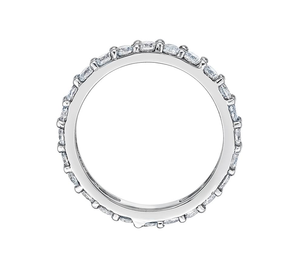 All-rounder eternity band with 1.5 carats* of diamond simulants in 14 carat white gold