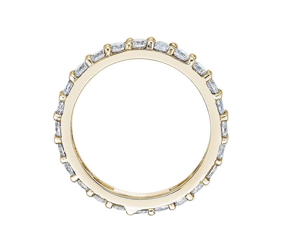 All-rounder eternity band with 1.5 carats* of diamond simulants in 14 carat yellow gold