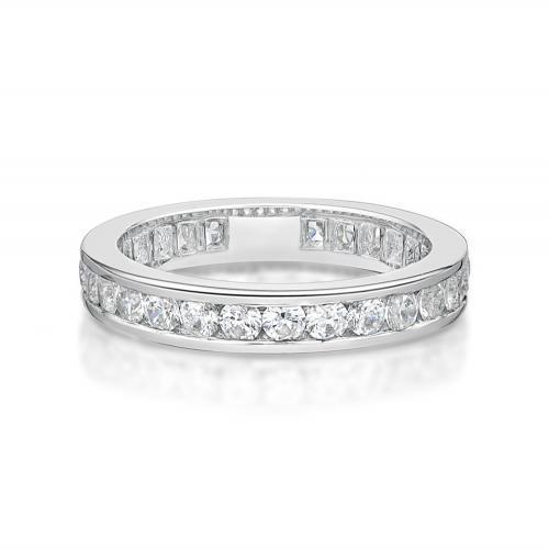 All-rounder eternity band with 1.56 carats* of diamond simulants in 14 carat white gold