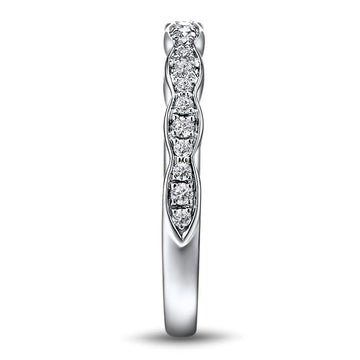 Wedding or eternity band in 14 carat white gold secondary view