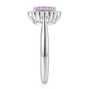 Dress ring with 2.19 carats* of diamond simulants in sterling silver secondary view