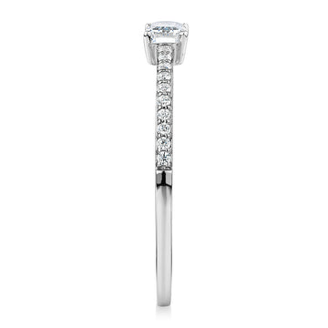 Dress ring with 0.39 carats* of diamond simulants in 10 carat white gold secondary view